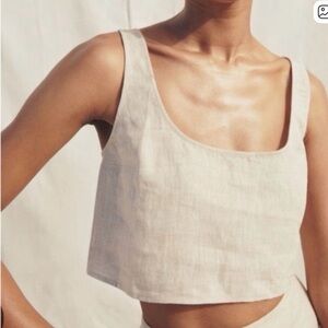 Reformation Adalyn Linen Top Women's Size 12 NWOT